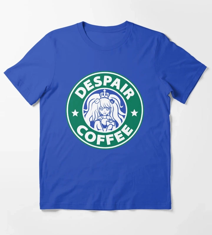 Despair Coffee Danganronpa T-Shirt Blue