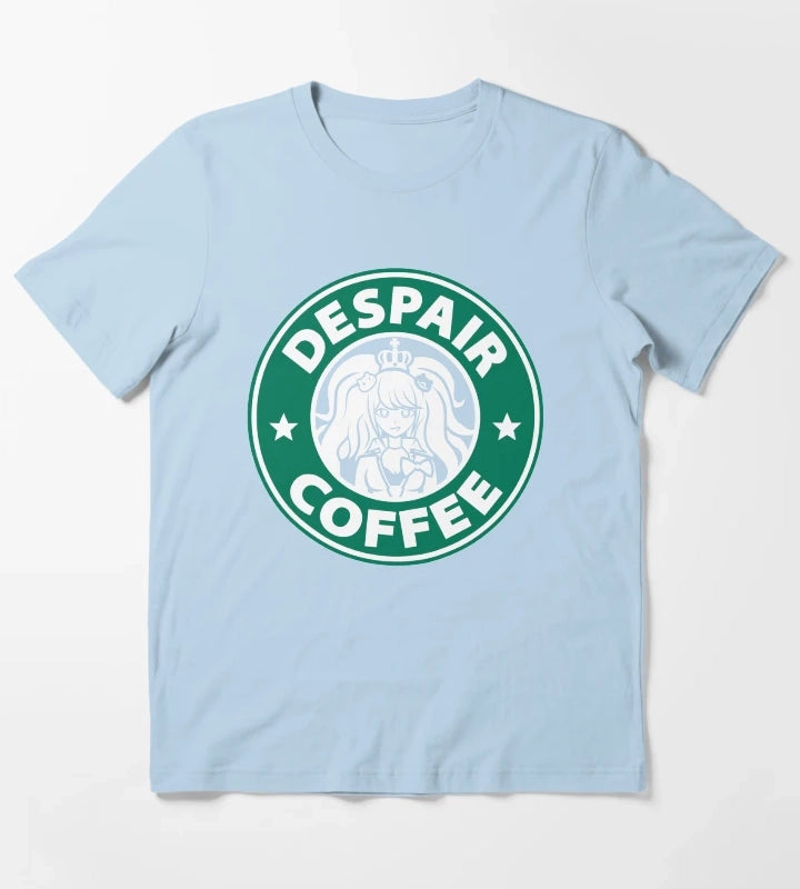 Despair Coffee Danganronpa T-Shirt Sky Blue
