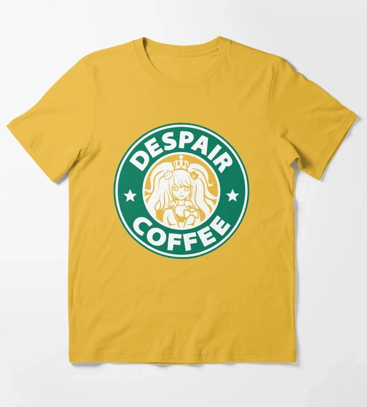 Despair Coffee Danganronpa T-Shirt Yellow