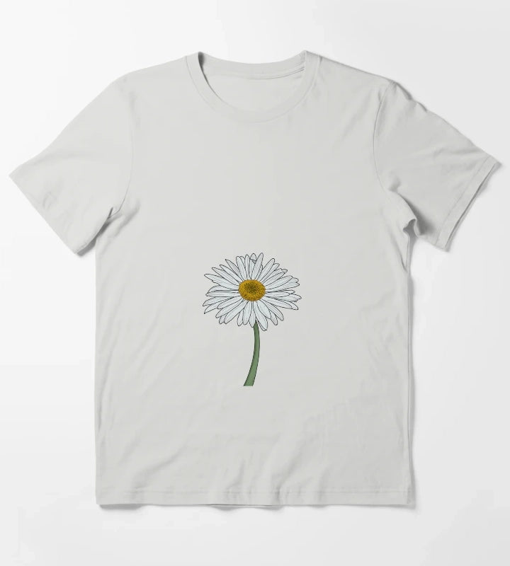 Digital Daisy T-Shirt Light Grey