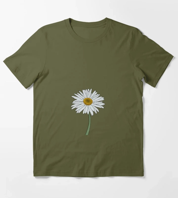 Digital Daisy T-Shirt Olive Green