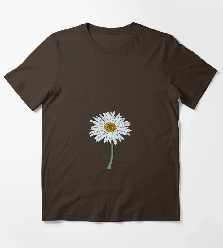 Digital Daisy T-Shirt Brown