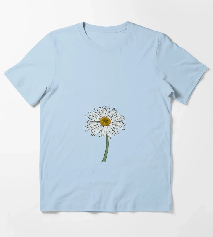 Digital Daisy T-Shirt Sky Blue