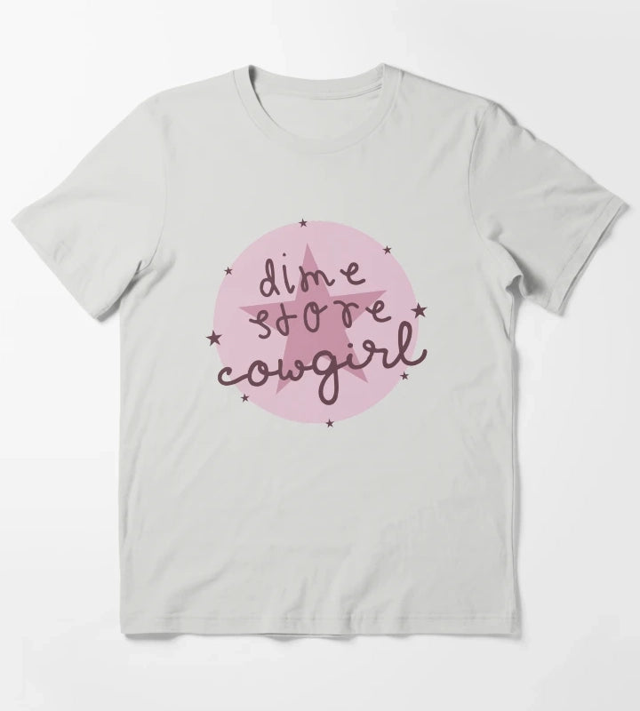 Dime Store Cowgirl T-Shirt Light Grey