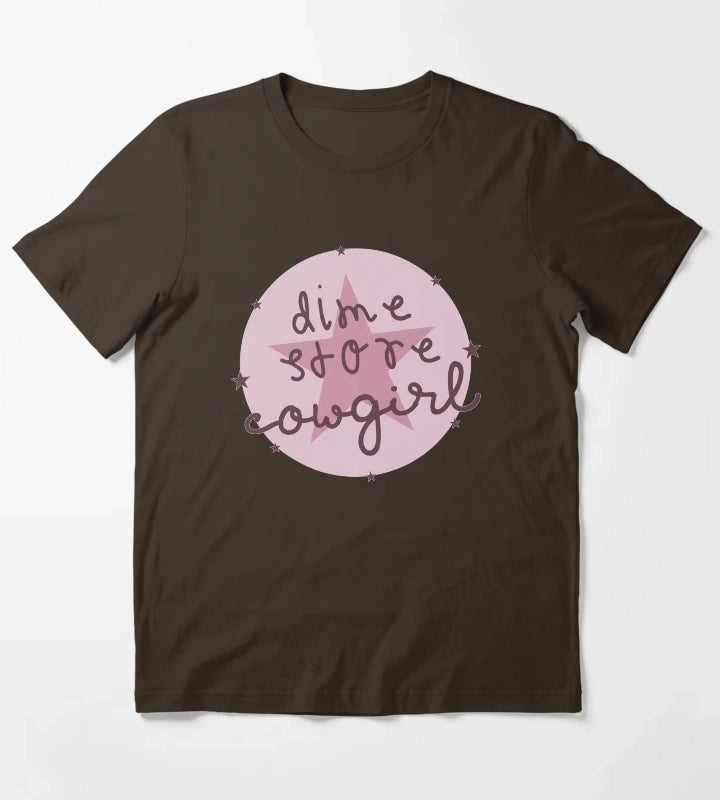 Dime Store Cowgirl T-Shirt Brown