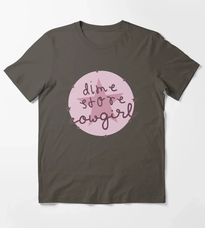 Dime Store Cowgirl T-Shirt Dark Grey