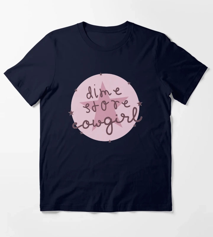 Dime Store Cowgirl T-Shirt Navy