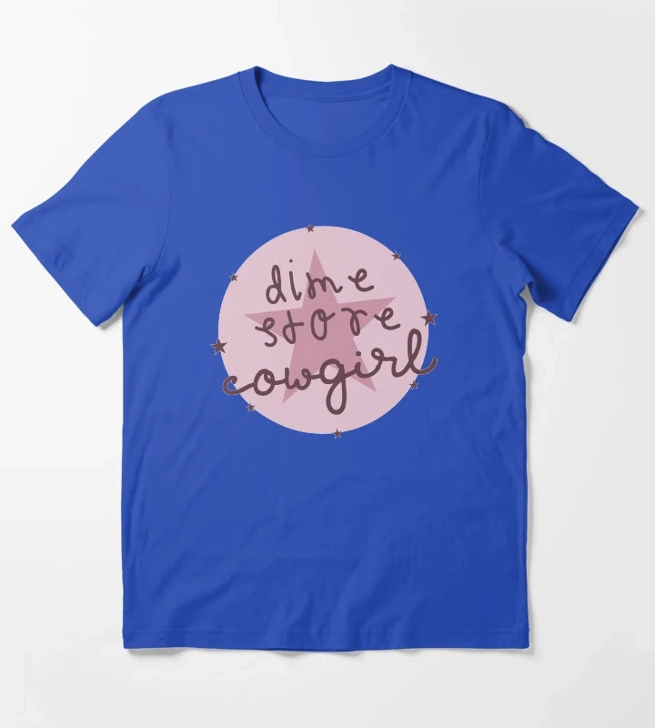 Dime Store Cowgirl T-Shirt Blue