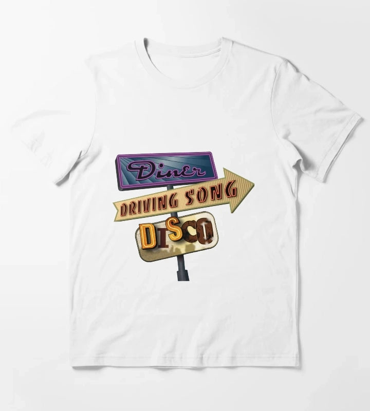Diner Driving Song Disco T-Shirt White