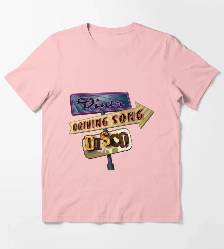 Diner Driving Song Disco T-Shirt Dark Grey
