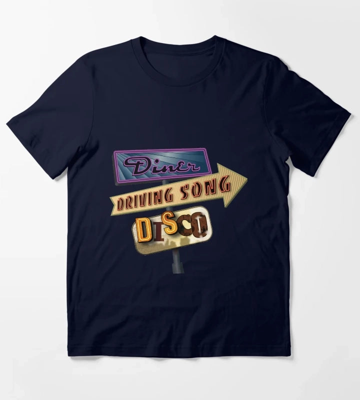 Diner Driving Song Disco T-Shirt Navy