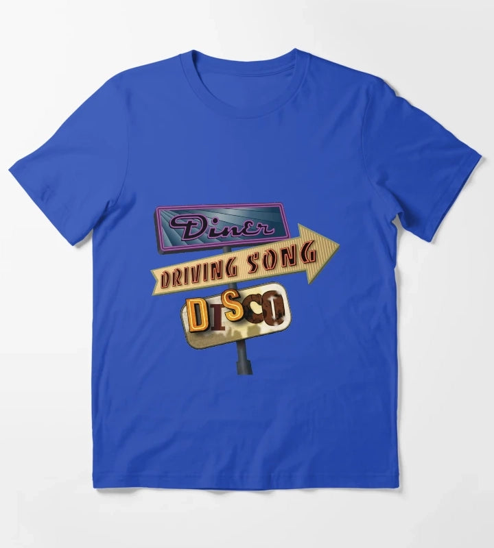 Diner Driving Song Disco T-Shirt Blue