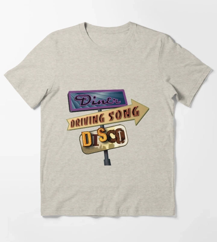 Diner Driving Song Disco T-Shirt Cream