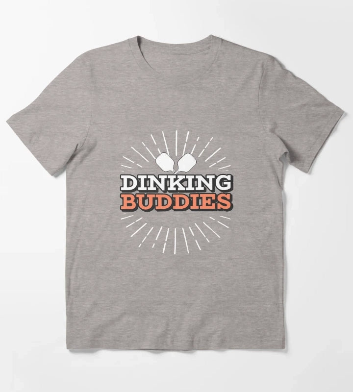 Dinking Buddies Pickleball Tees T-Shirt Heather Grey