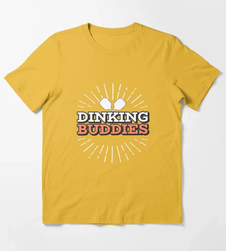 Dinking Buddies Pickleball Tees T-Shirt Yellow