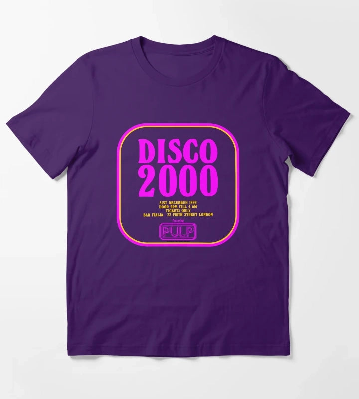 Disco 2000 Pulp Pink and Yellow T-Shirt Purple