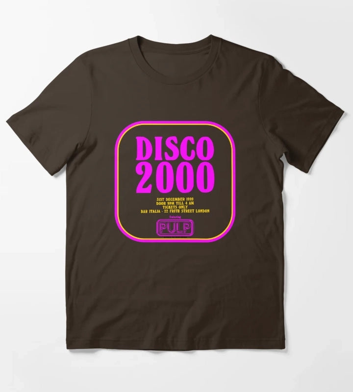 Disco 2000 Pulp Pink and Yellow T-Shirt Brown