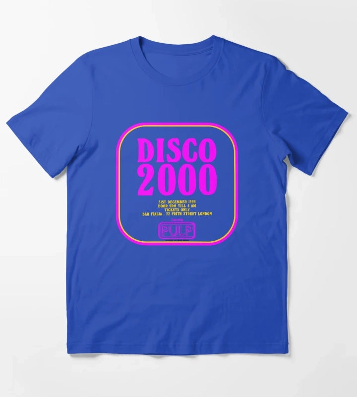 Disco 2000 Pulp Pink and Yellow T-Shirt Blue