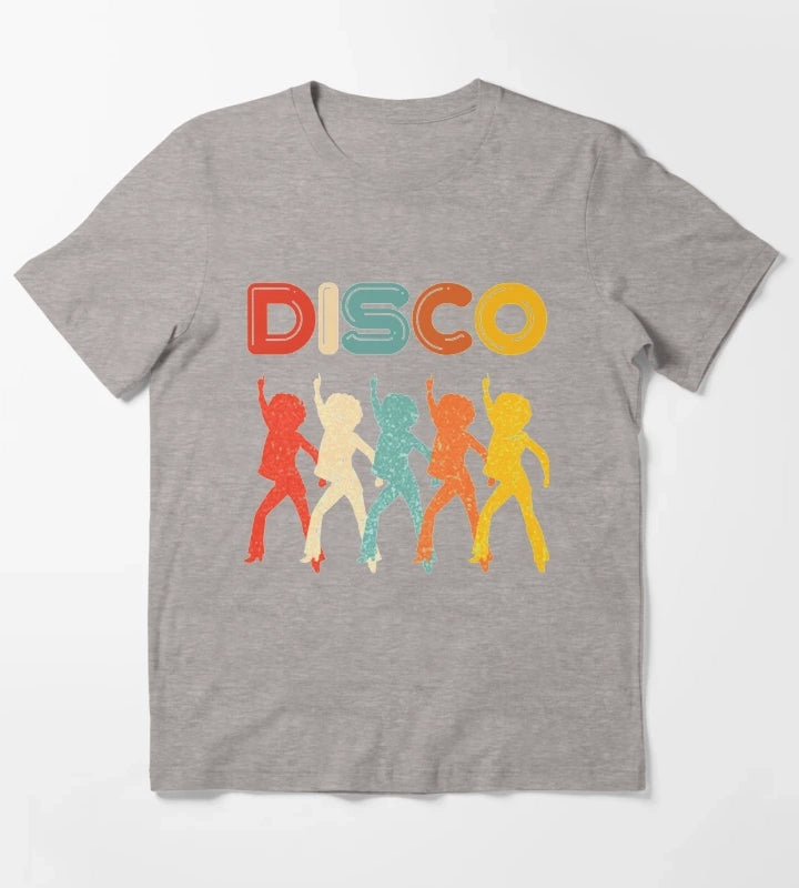 Disco 70s Disco Themed Vintage Retro Dancing T-Shirt Heather Grey