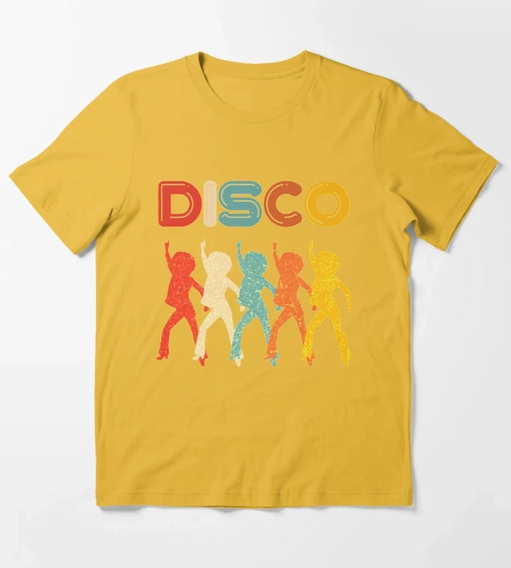 Disco 70s Disco Themed Vintage Retro Dancing T-Shirt Yellow