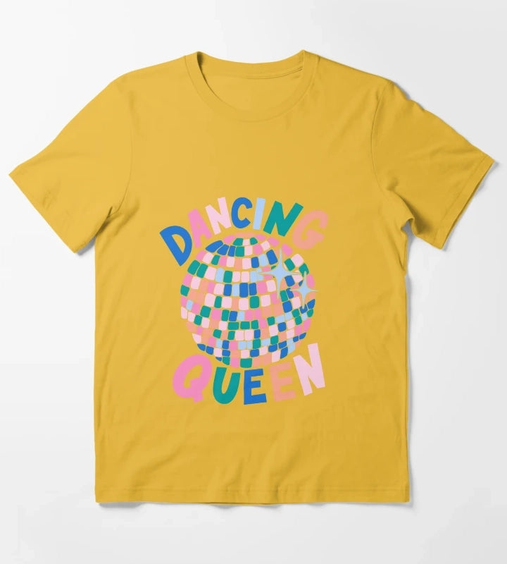 Disco Ball Dancing Queen T-Shirt Yellow