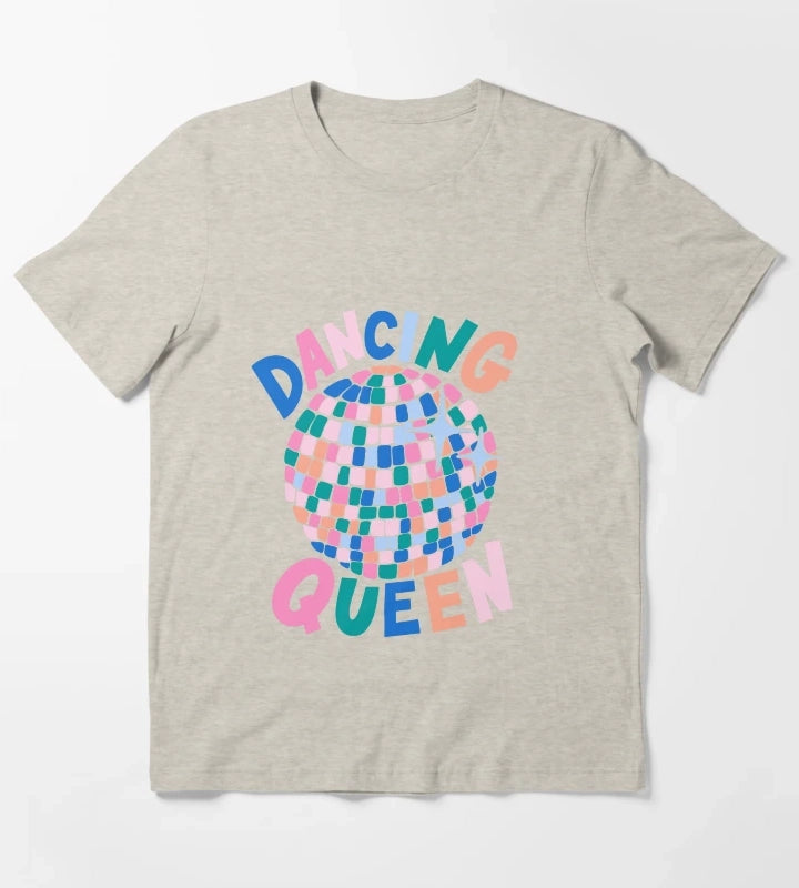 Disco Ball Dancing Queen T-Shirt Cream