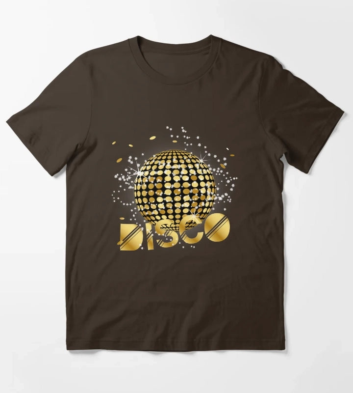 Disco Ball Disco Gold Gitzer T-Shirt Brown