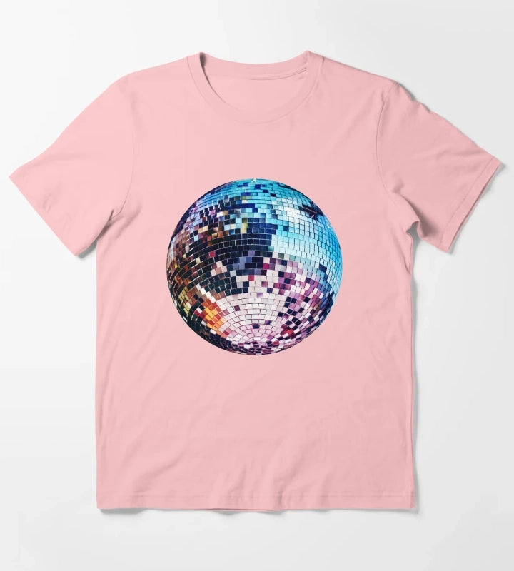 Disco Ball Mirrorball Colorful T-Shirt Dark Grey