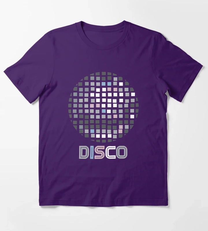 Disco Ball Mosaic T-Shirt Purple