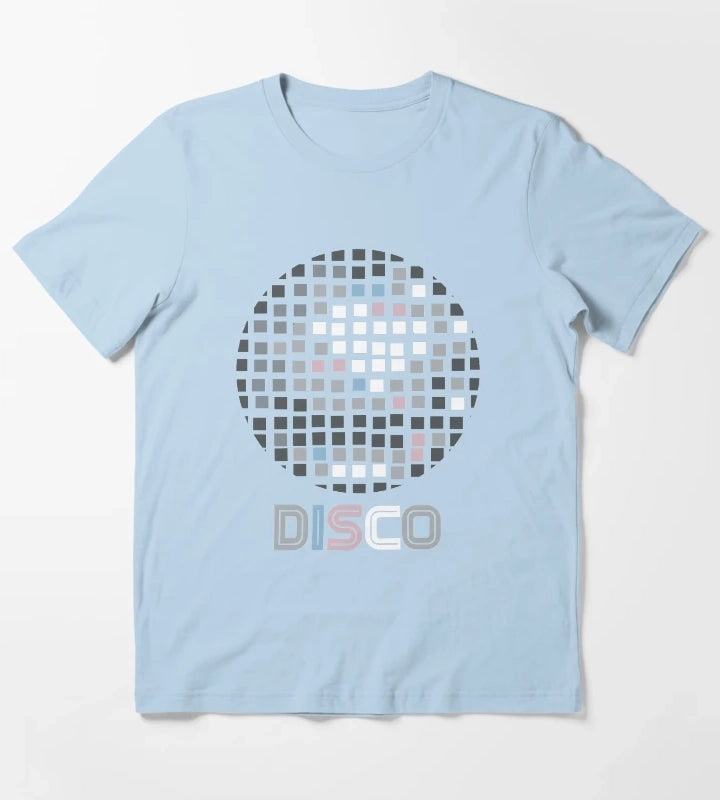 Disco Ball Mosaic T-Shirt Sky Blue