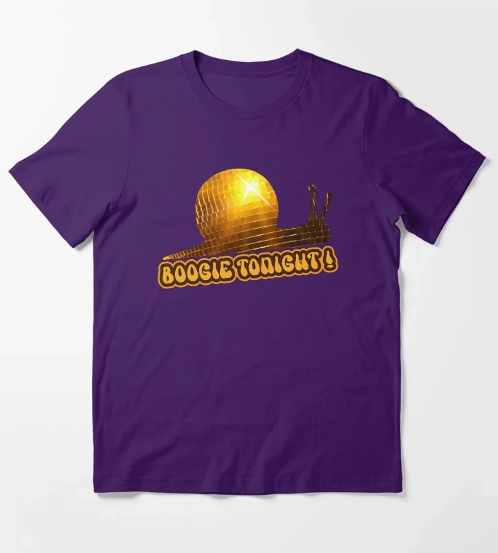 Disco Ball Snail T-Shirt Purple