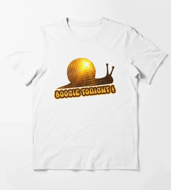 Disco Ball Snail T-Shirt White