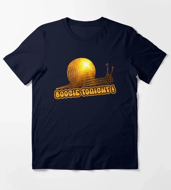 Disco Ball Snail T-Shirt Navy