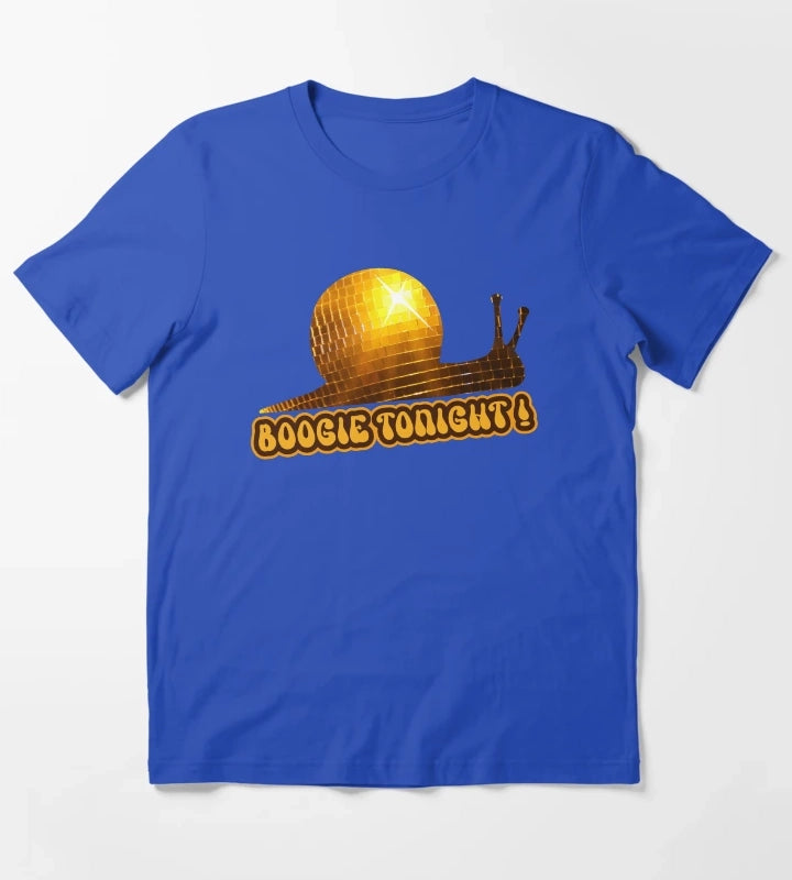 Disco Ball Snail T-Shirt Blue