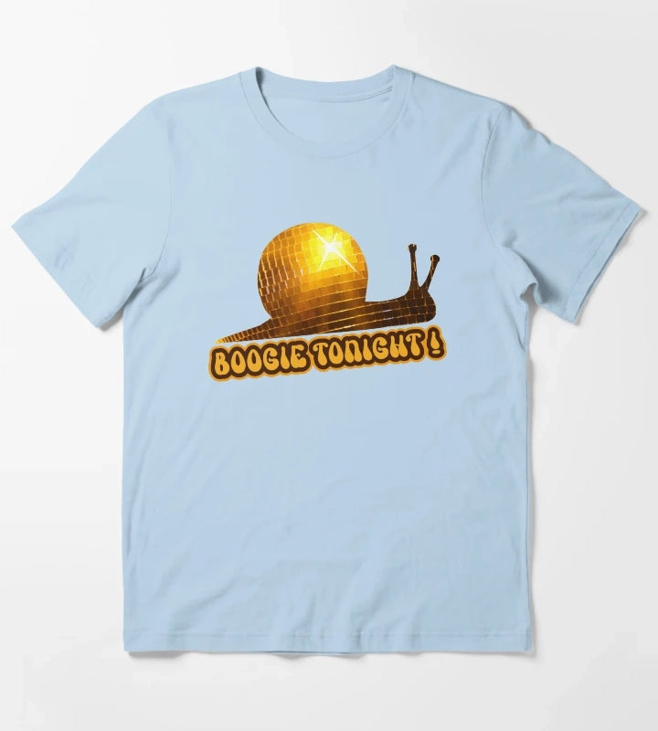 Disco Ball Snail T-Shirt Sky Blue