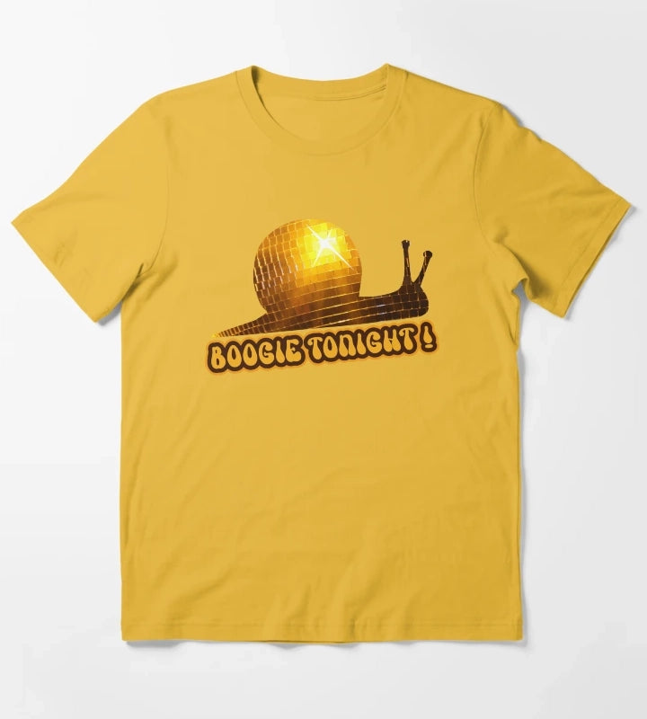 Disco Ball Snail T-Shirt Yellow