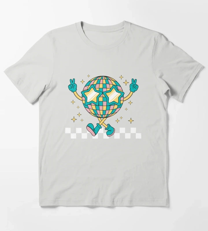 Disco Ball T-Shirt Light Grey