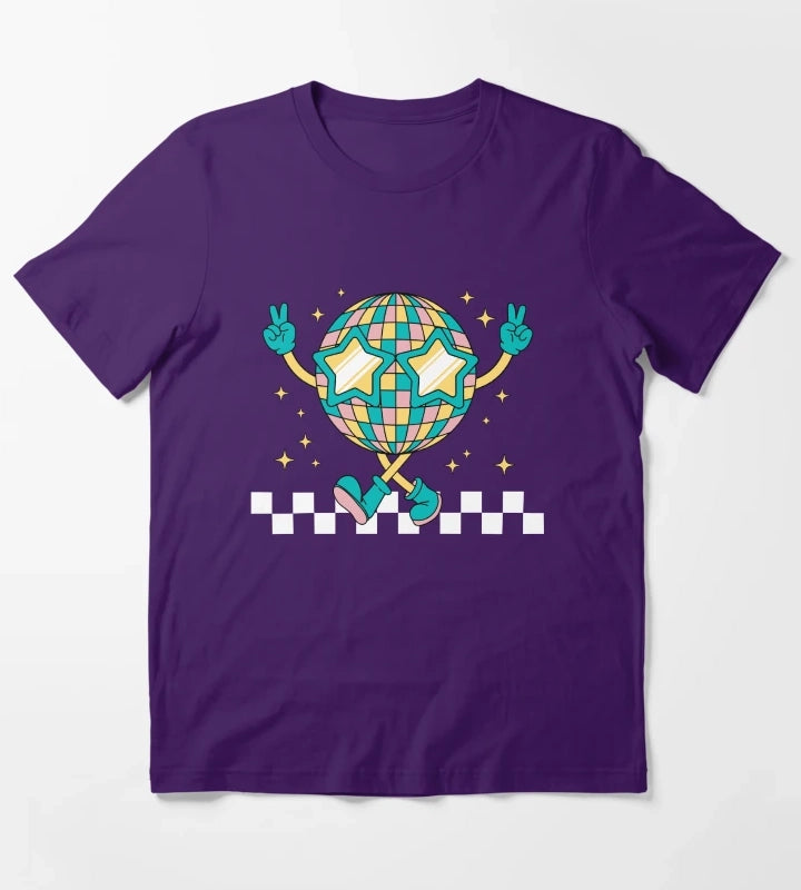 Disco Ball T-Shirt Purple