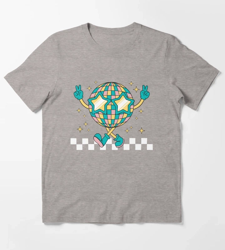 Disco Ball T-Shirt Heather Grey