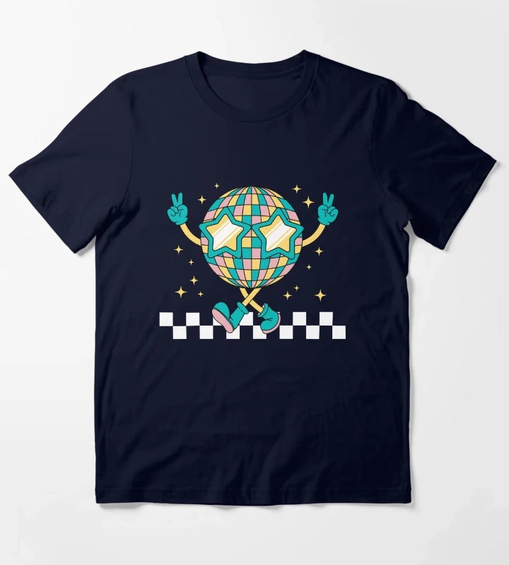 Disco Ball T-Shirt Navy