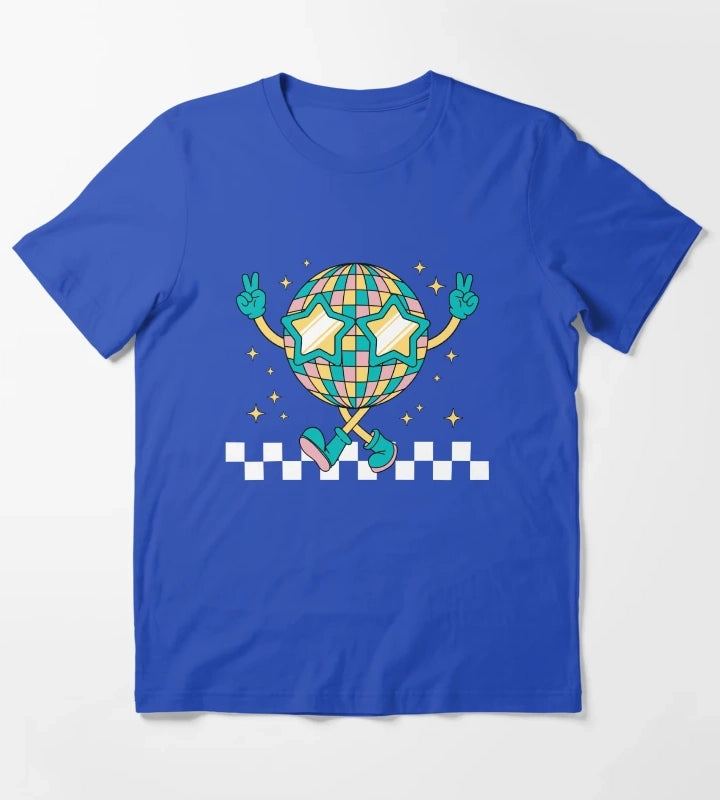 Disco Ball T-Shirt Blue