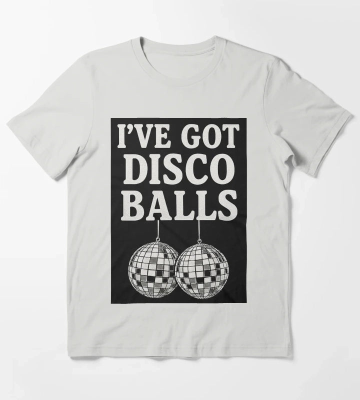 Disco Balls T-Shirt Light Grey