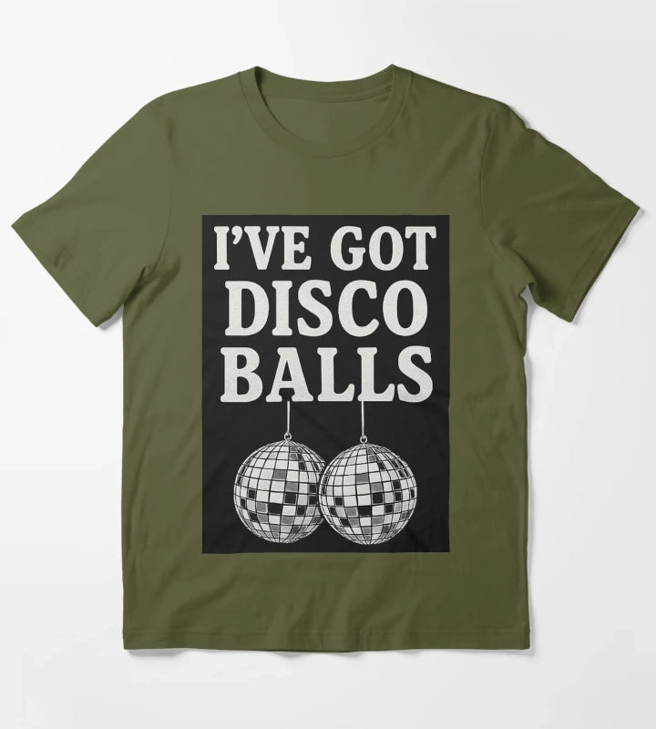 Disco Balls T-Shirt Olive Green