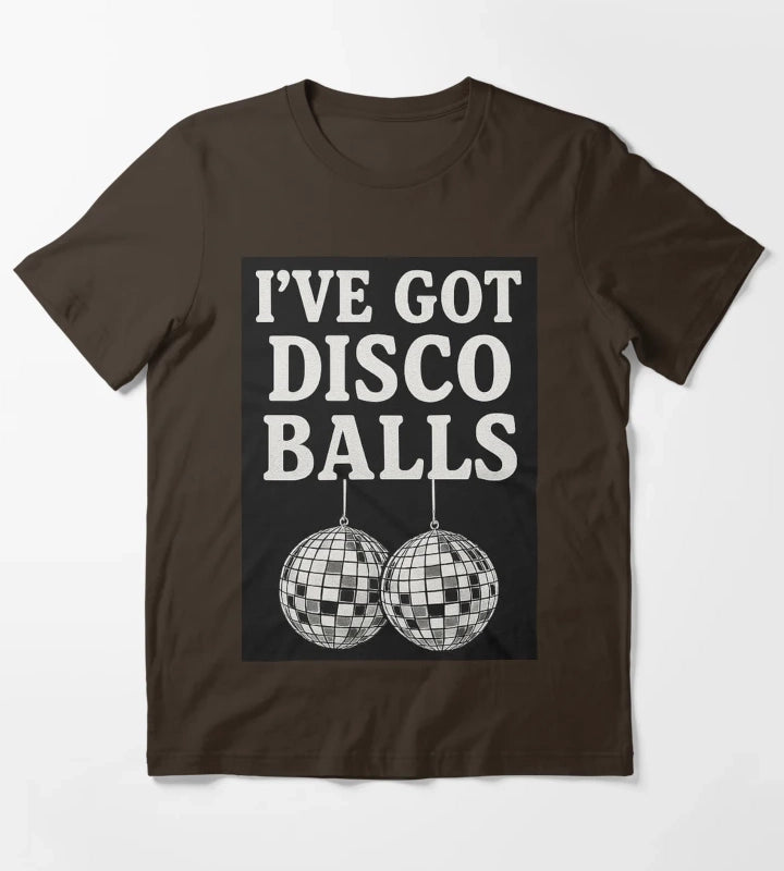 Disco Balls T-Shirt Brown