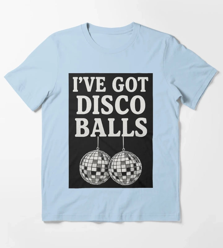 Disco Balls T-Shirt Sky Blue