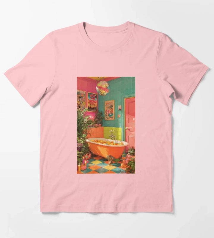 Disco Bathroom V1 T-Shirt Dark Grey