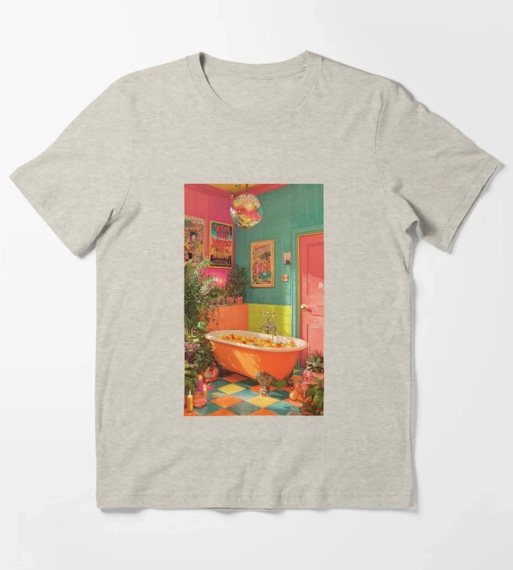 Disco Bathroom V1 T-Shirt Cream