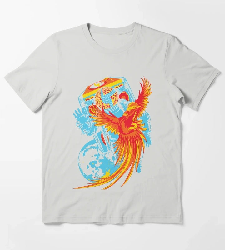 Disco Biscuits Astronaut by Custeez T-Shirt Light Grey