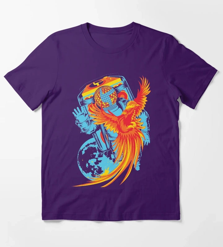 Disco Biscuits Astronaut by Custeez T-Shirt Purple