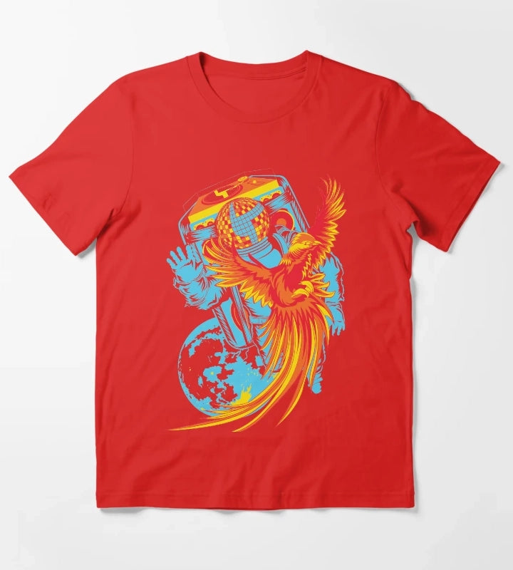 Disco Biscuits Astronaut by Custeez T-Shirt Red